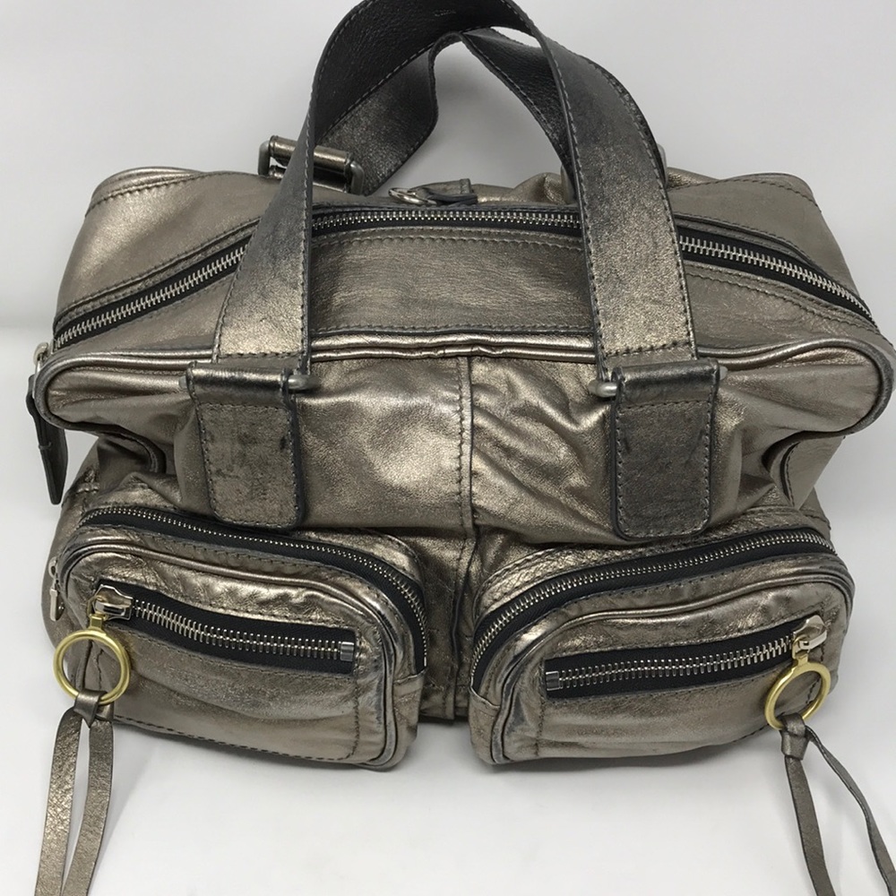 Chloe Large Betty Satchel  Gold Metallic L…